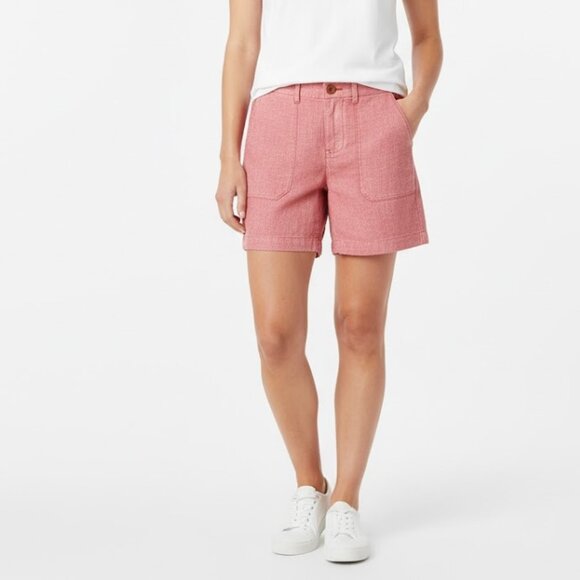 L.L. Bean Shorts Linen Cotton Blend Red Size 6 Like New - Picture 2 of 9